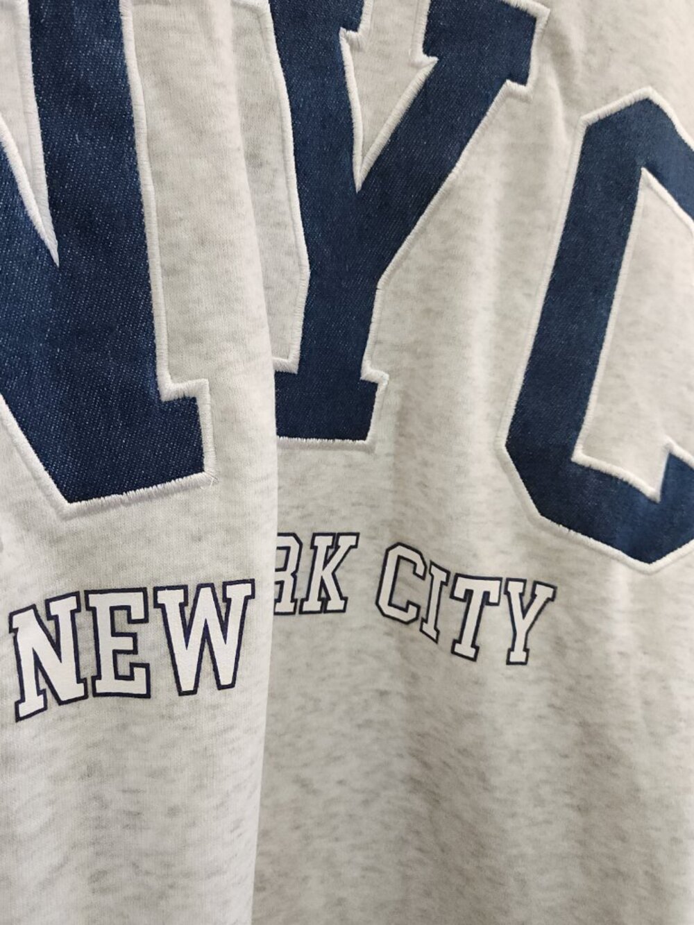 No Comment Plus Size NYC Spellout Light Gray Crewneck Sweater Size 3X NEW - Picture 7 of 15